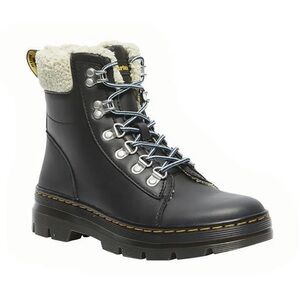 NWOB Dr. Martens Combs Boots Black with Boogie Fur size 8